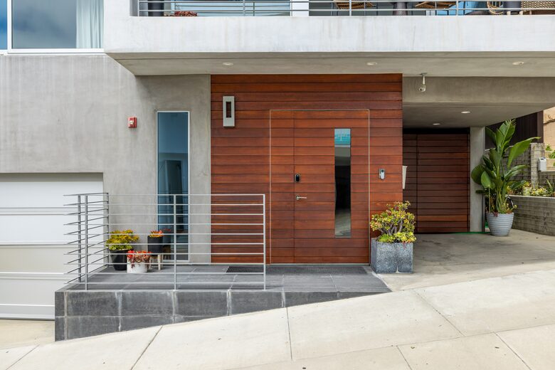 Front Door of Blue Wave House