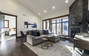 Living room with gas fireplace