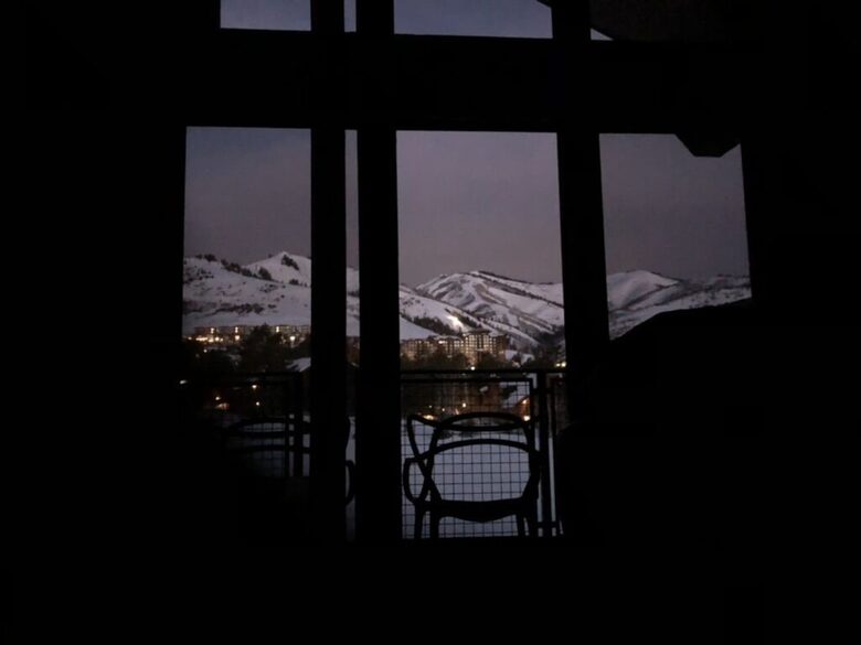 Early morning view from the sleeper sofa, winter 2023.