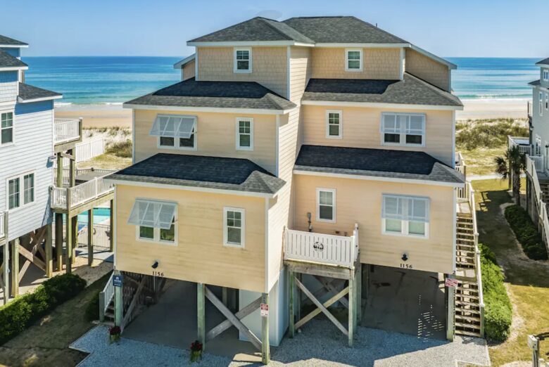 Sunrise Sands | Beachfront Retreat with Elevator - North Topsail Beach, North Carolina