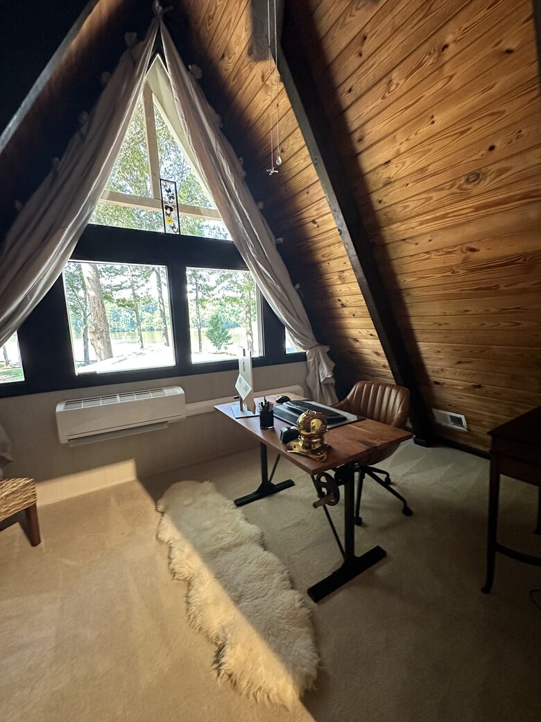 Upstairs Office Overlooking Lake