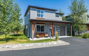 Front of house with small porch for morning coffee