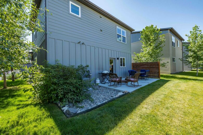 Plenty of shade keeps the patio cool in the summer