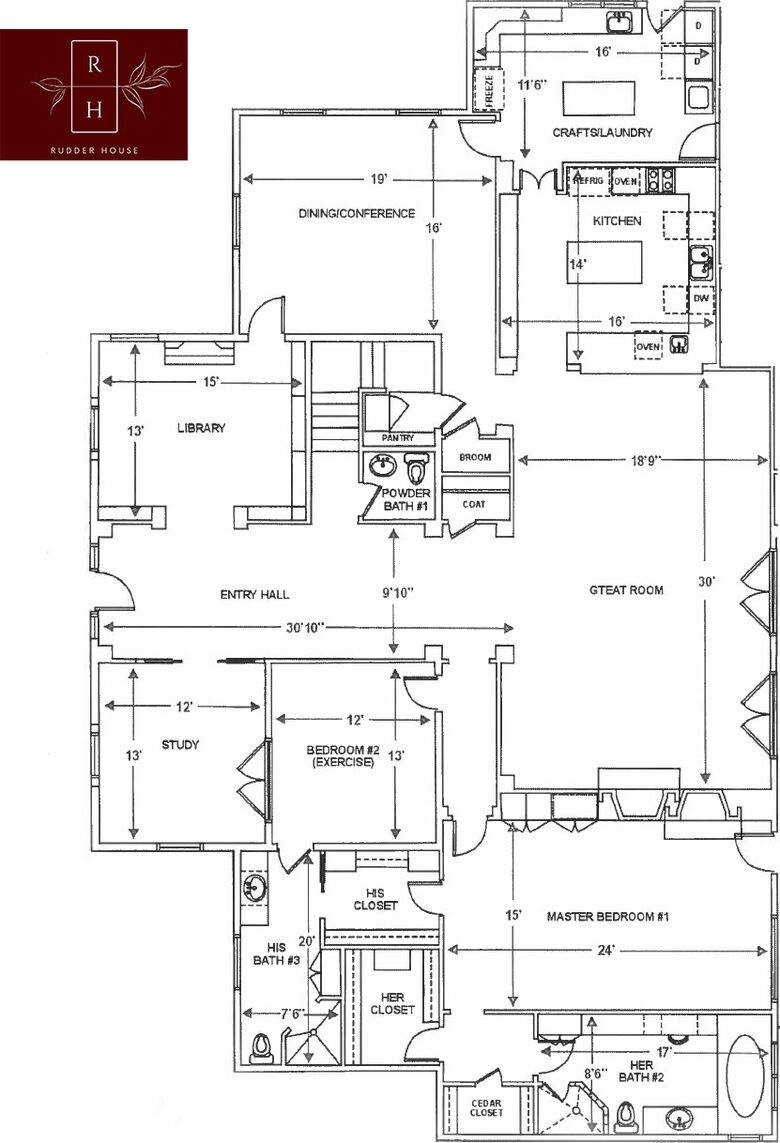 Rudder House Layout 1st Floor
