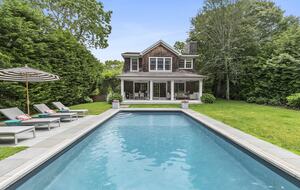 Heated pool and loungers for summer use