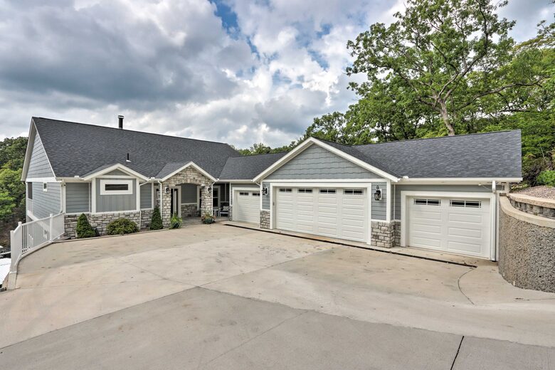 Luxe Osage Beach Lake House w/ Dock & Fire Pit - Osage Beach, Missouri