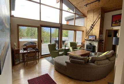 Living room with large windows