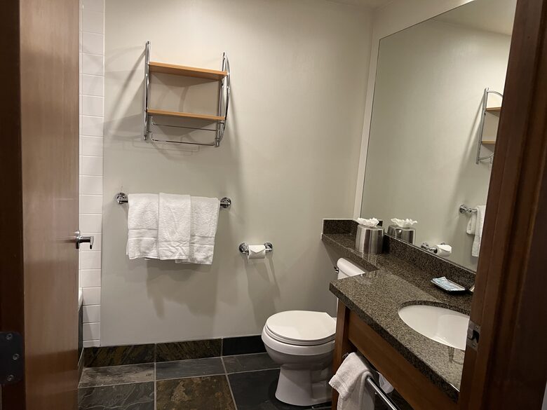 Granite countertops and full bath.