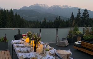 Rooftop patio dining