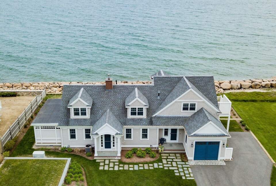 Oceanfront Coastal Chic Meets French Provençal - East Falmouth, Massachusetts