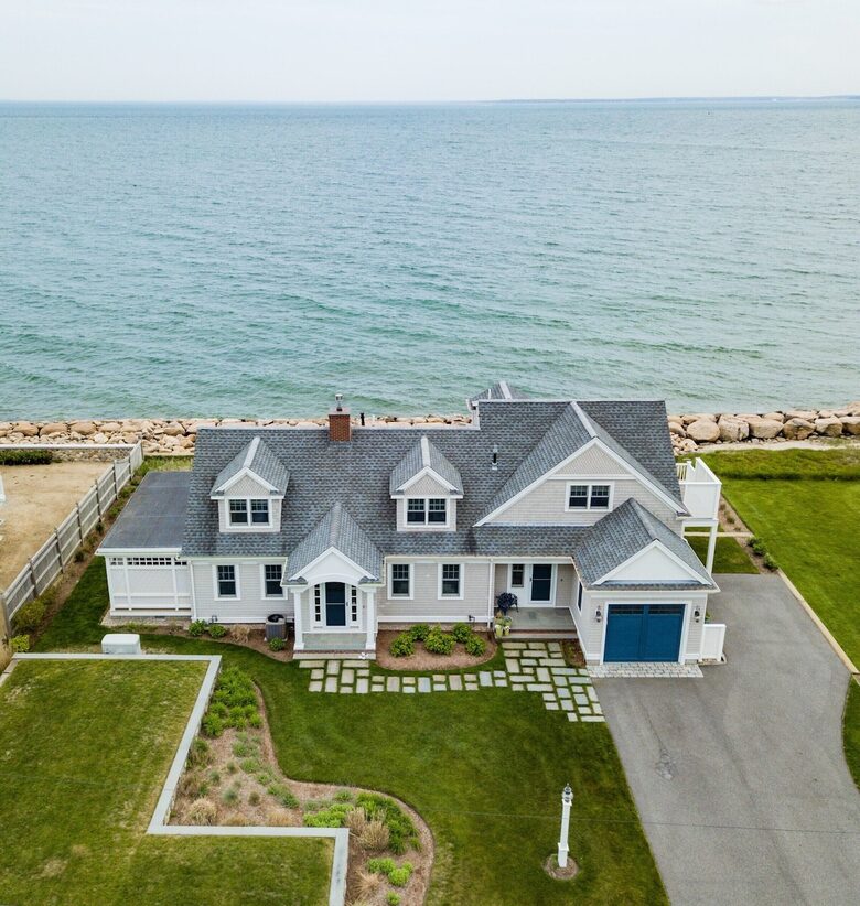 Oceanfront Coastal Chic Meets French Provençal - East Falmouth, Massachusetts