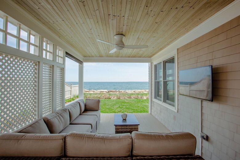Oceanfront Coastal Chic Meets French Provençal - East Falmouth, Massachusetts
