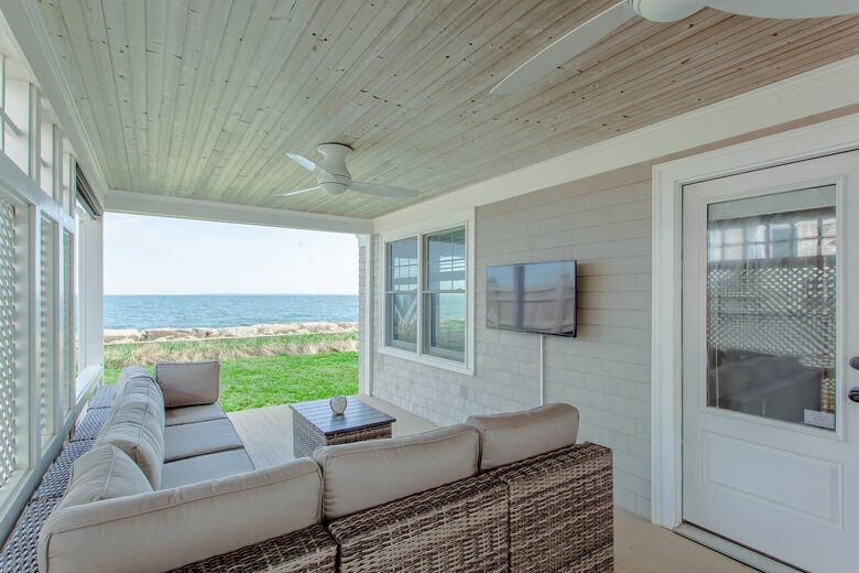 Oceanfront Coastal Chic Meets French Provençal - East Falmouth, Massachusetts