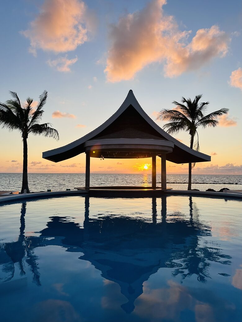 sunrise from phase 3 pool