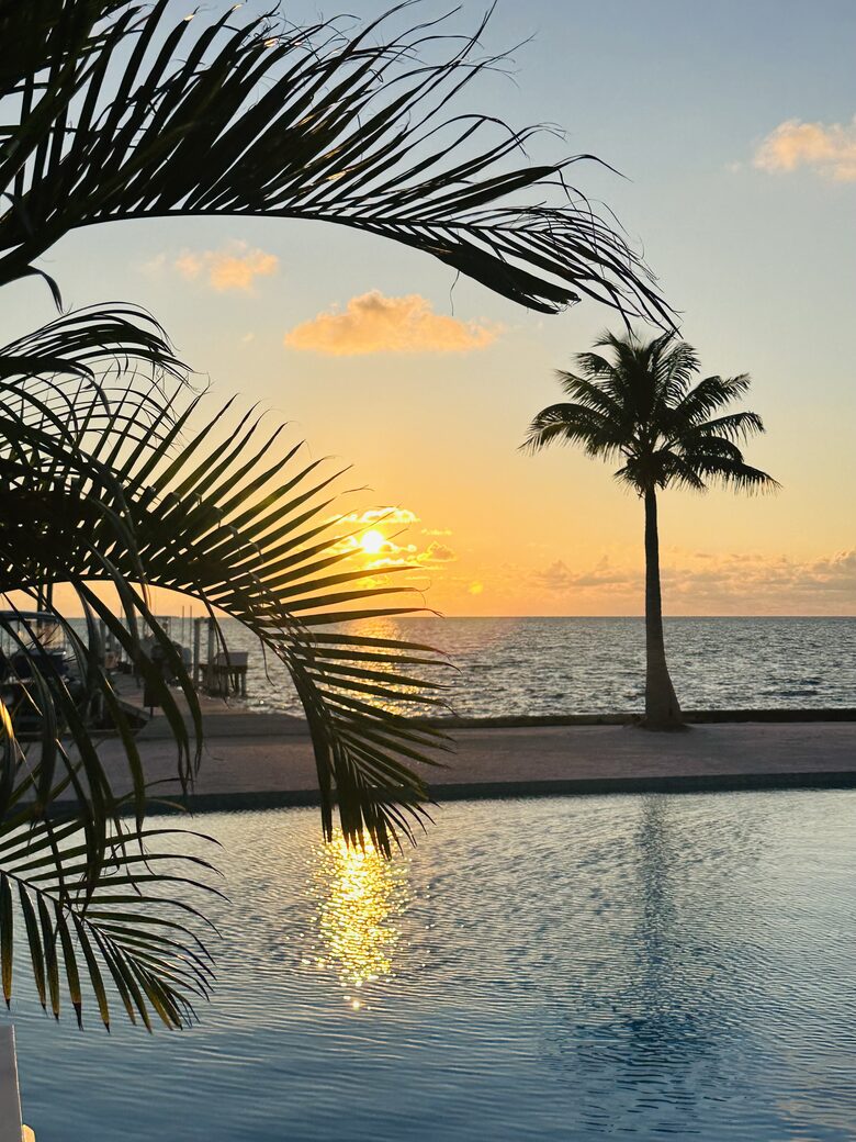 sunrise view from phase 1 pool