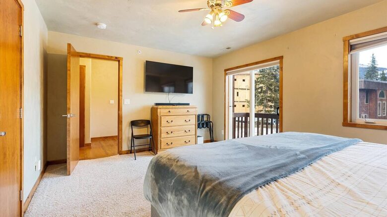 Master bedroom on the top level
