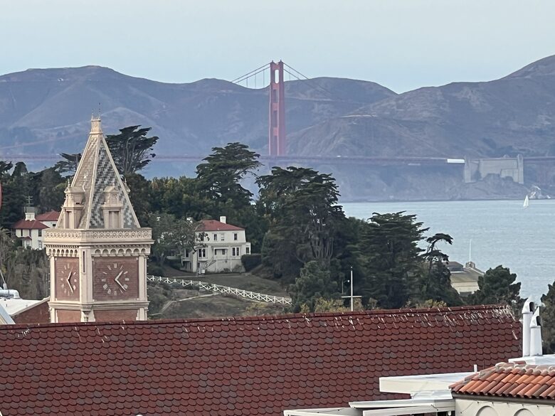 View from to Golden Gate Bridge and Ghirardelli Square