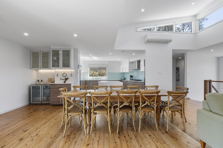Dining room and kitchen