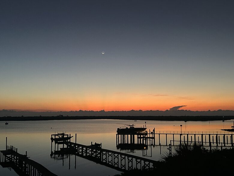 Sunrise over the Bay from Main Deck