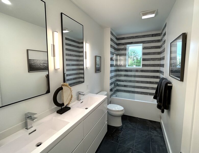 En Suite Bath 3 with tub, double sinks and Rain Shower