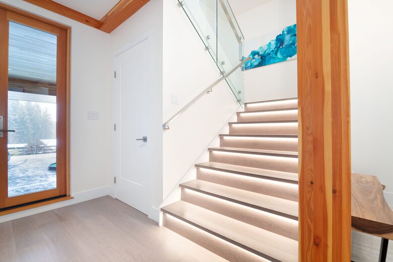 Stairs to rooftop deck