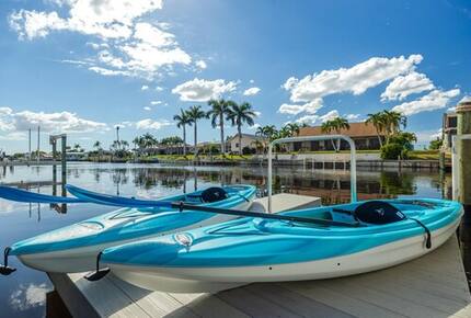 Resort Style Retreat | Gulf Access, Heated Pool & Spa, Boat Dock, Private Beach, Tiki Hut - Cape Coral, Florida