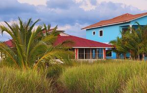 The home is landscaped in nature, right at the primary dune line.