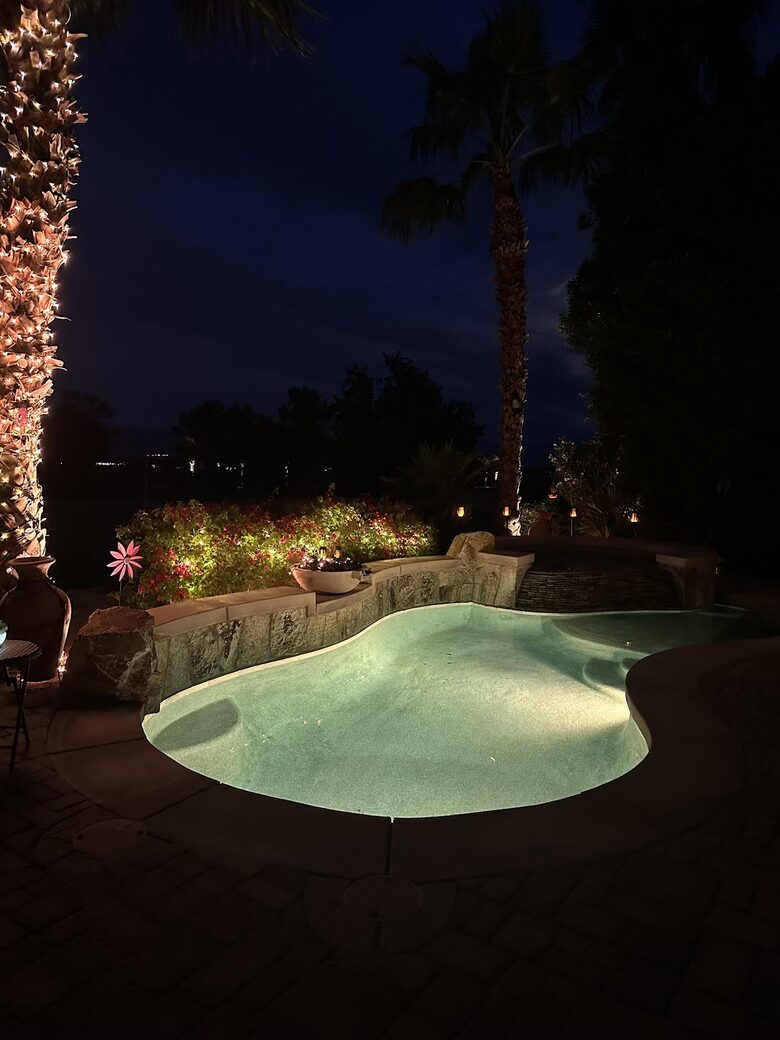 Evening view of the pool