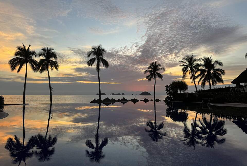 Sunset from the pool