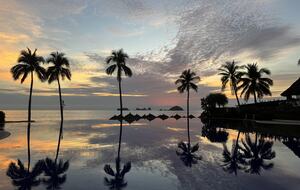 Sunset from the pool