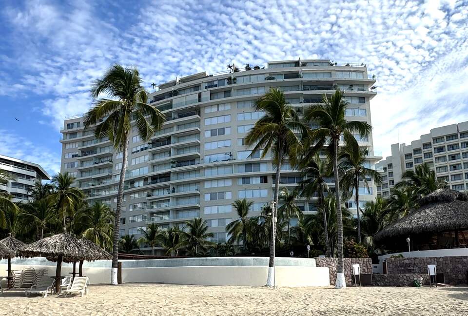 Amara Ixtapa Condo as seen from the beach