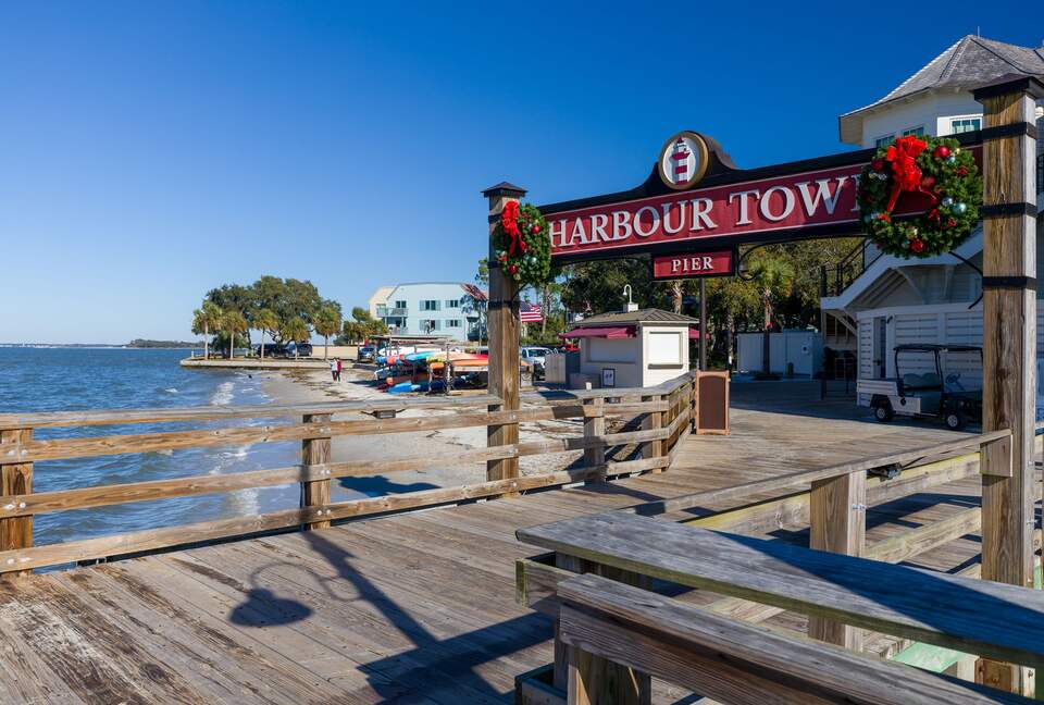 Harbour Town Pier,  steps from the villa.