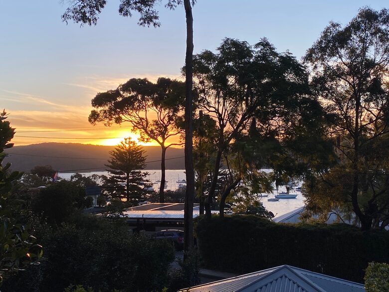 Sunset view from front balcony