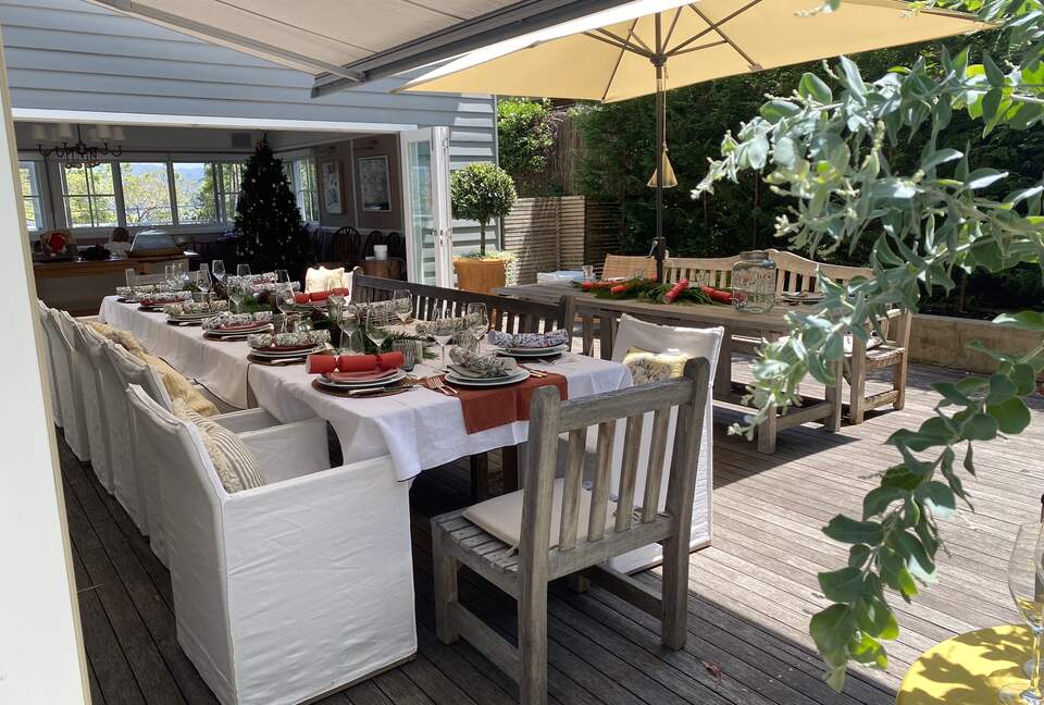 Rear courtyard (one of two separate outdoor dining spaces)