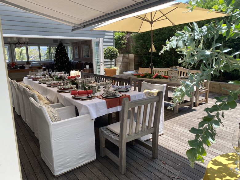 Rear courtyard (one of two separate outdoor dining spaces)