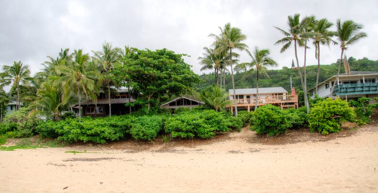 View from Beach back to house