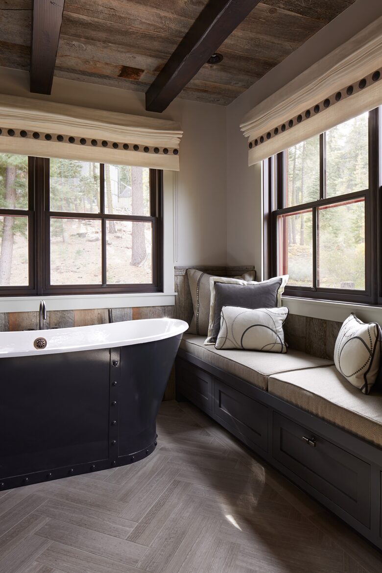 Primary bath with tub, shower, double vanities