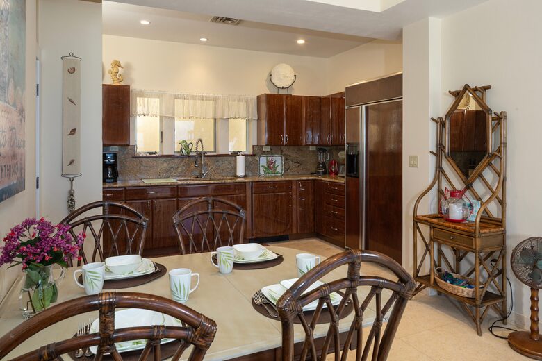 Dining area and kitchen