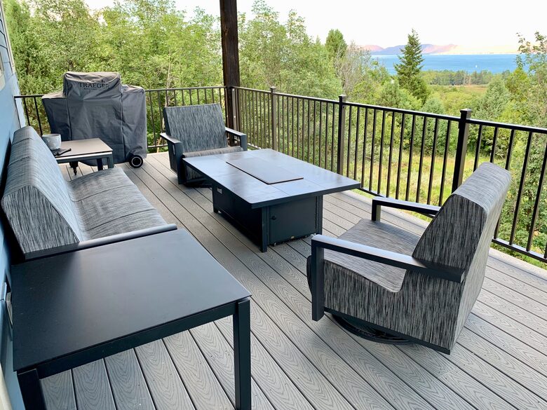 Patio includes Traeger Grill