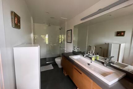 primary bathroom with rain shower
