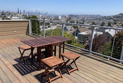 roof deck with 300 degree views of San Francisco
