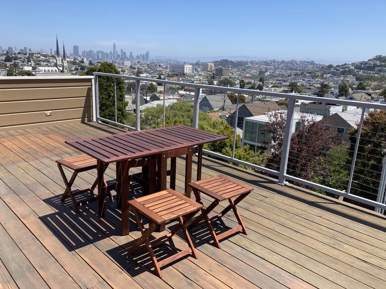 roof deck with 300 degree views of San Francisco