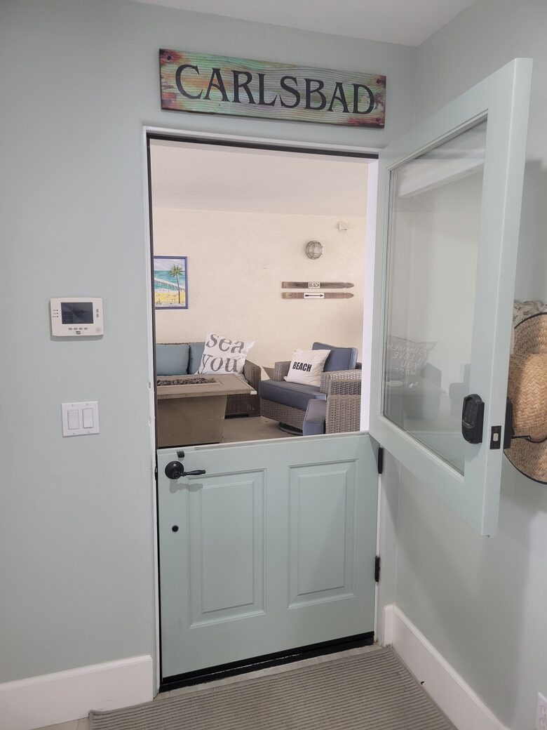 Dutch door for cross ventilation