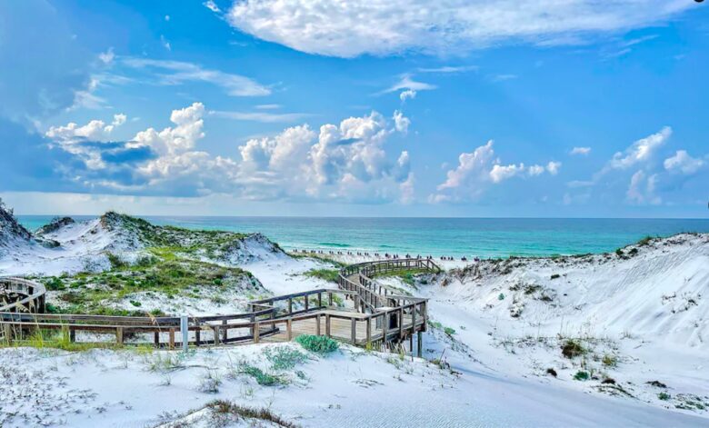 One of several boardwalk to the sea - through beautiful dunes!