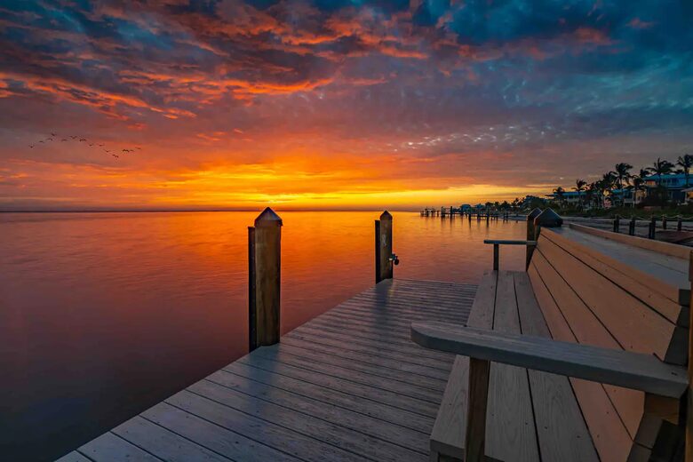 Latitude Adjustment- Beachfront with an Amazing Lit Private Fishing Dock w/ Sunrise Views - North Captiva, Florida