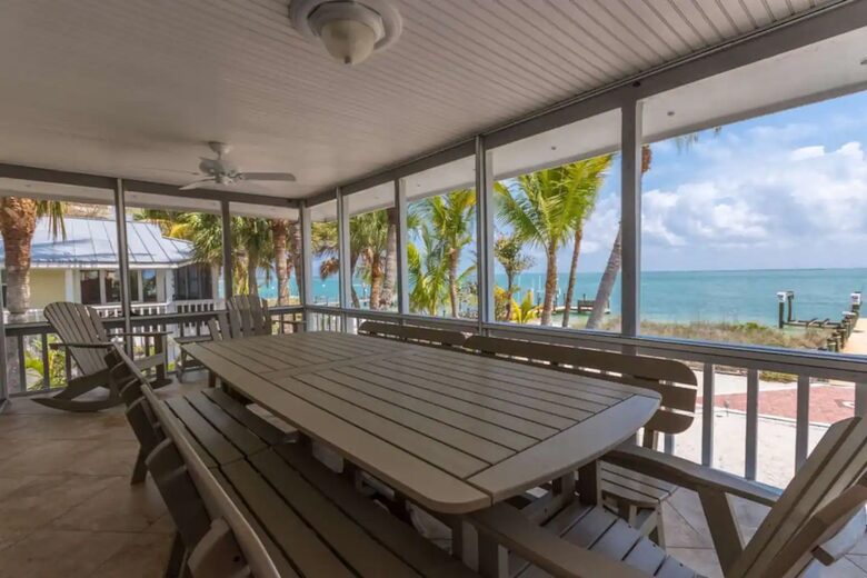 Latitude Adjustment- Beachfront with an Amazing Lit Private Fishing Dock w/ Sunrise Views - North Captiva, Florida