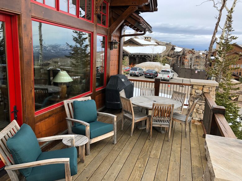 Huge balcony at our home with great and 20-mile views!