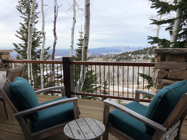 Huge balcony at our home with great and 20-mile views!