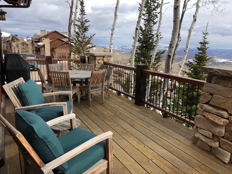 Huge balcony at our home with great and 20-mile views!