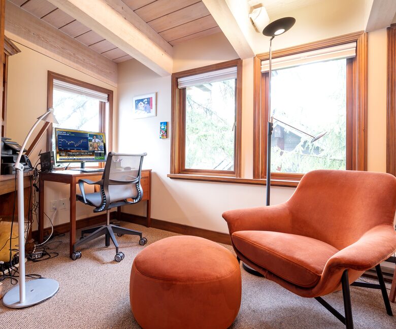 Upstairs master - work desk and lounge chair